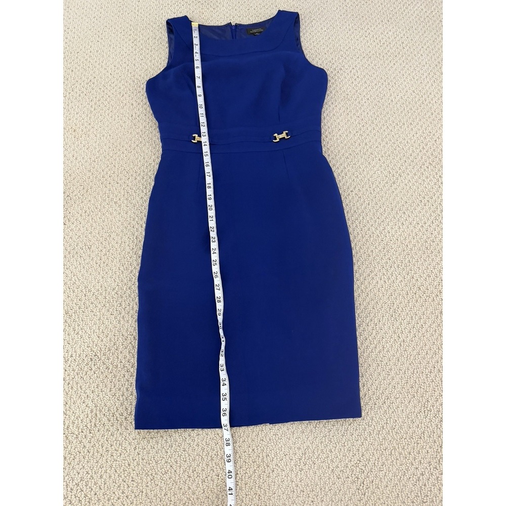 TAHARI women blue dress size 4 - Picture 8 of 9